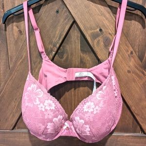 Pink lace "perfect shape" push up bra
